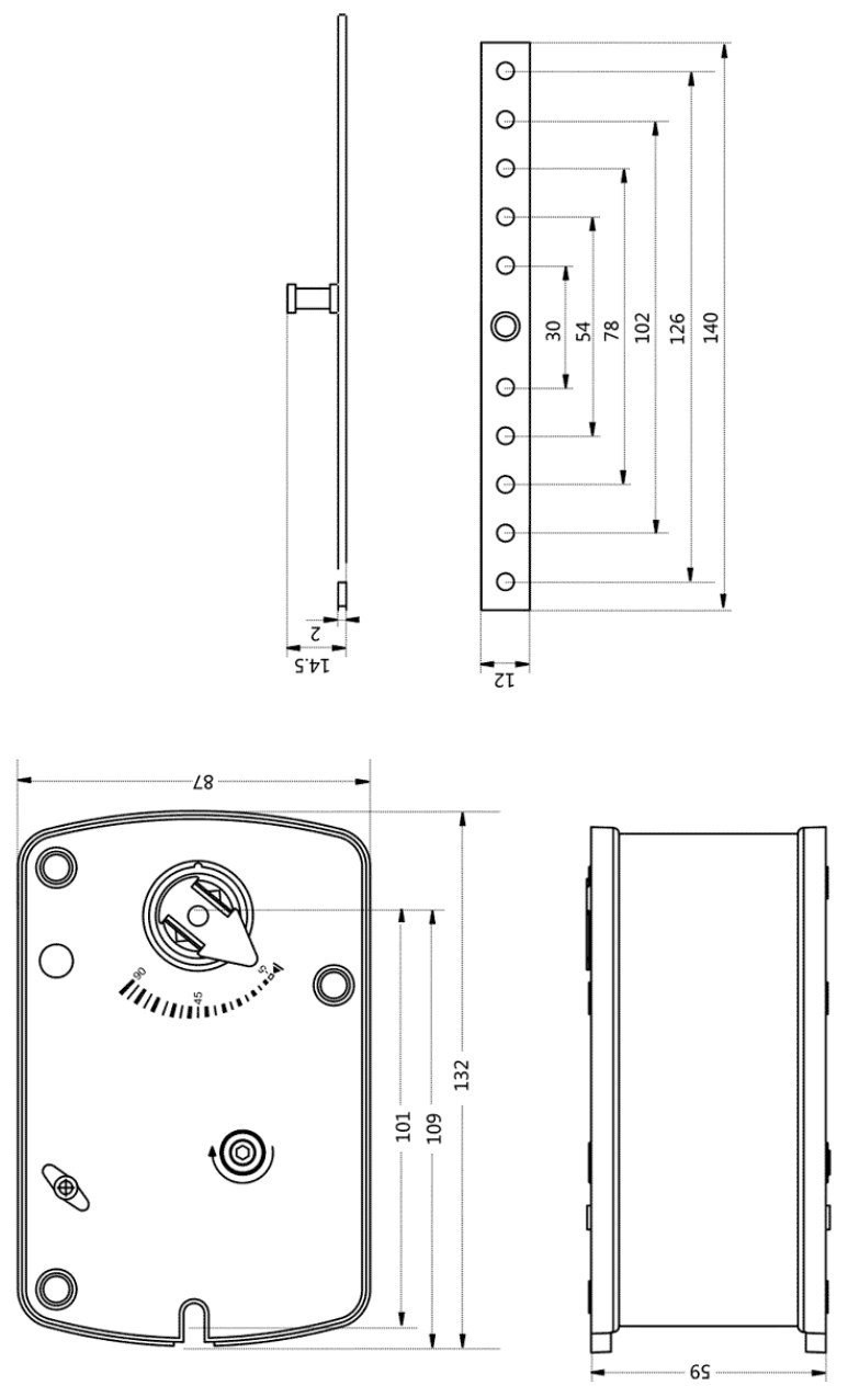 Электропривод Нанотек BLF 230 B 3.0 (3 Н·м, противопожарный, с пружиной)