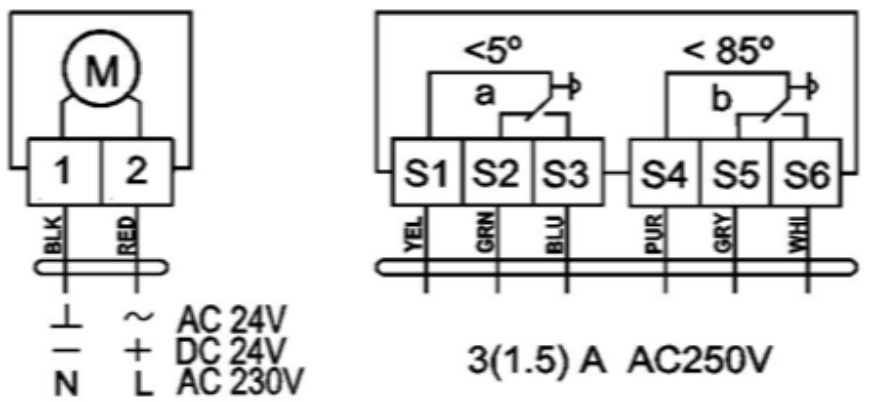Электропривод Нанотек BLF 230 B 3.0 (3 Н·м, противопожарный, с пружиной)