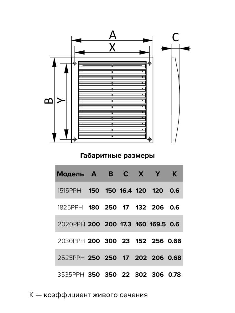 Решетка вентиляционная РРН разъемная 180х250 ASA Gray ERA STREETLINE