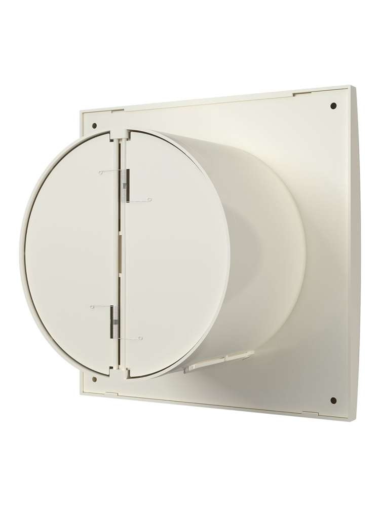 Вентилятор накладной AURA D125 обратный клапан Ivory DICITI