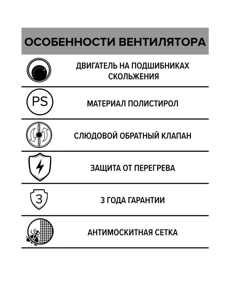 Вентилятор накладной C D125 сетка обратный клапан AURAMAX