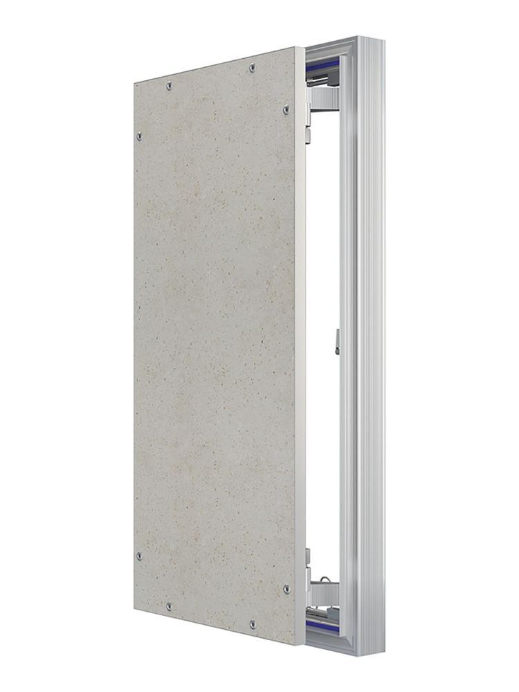 Люк ревизионный D C ERAmo Optimum 300х600 скрытый монтаж петля алюминий EVECS