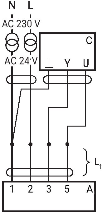 SHQ24A-SR100 — Схема подключения